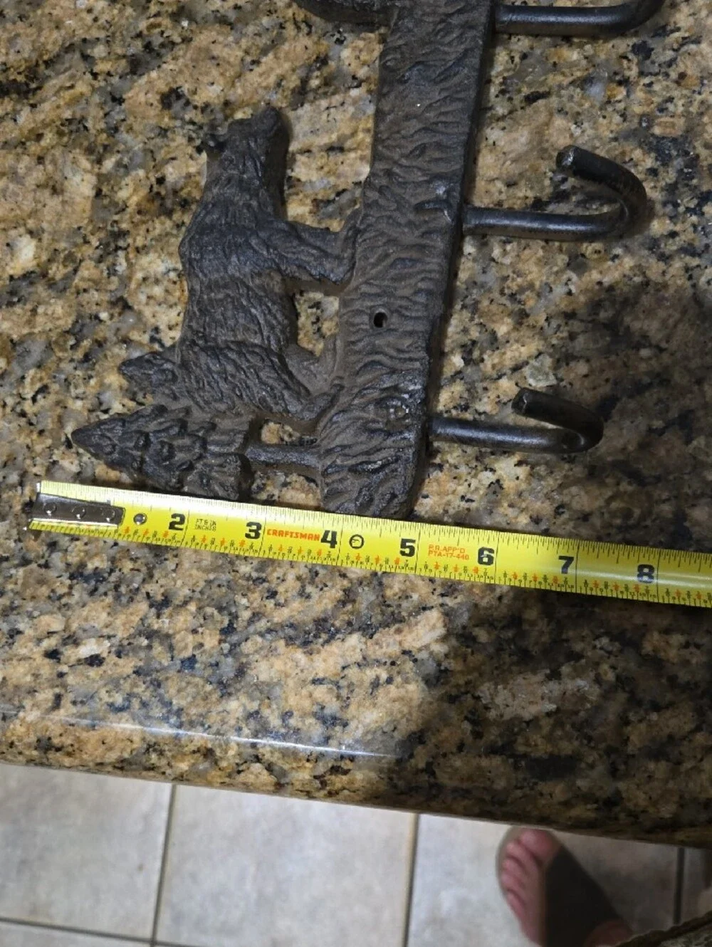 Rustic Cabin/ Lodge Cast Iron Wall Hat/Coat Rack